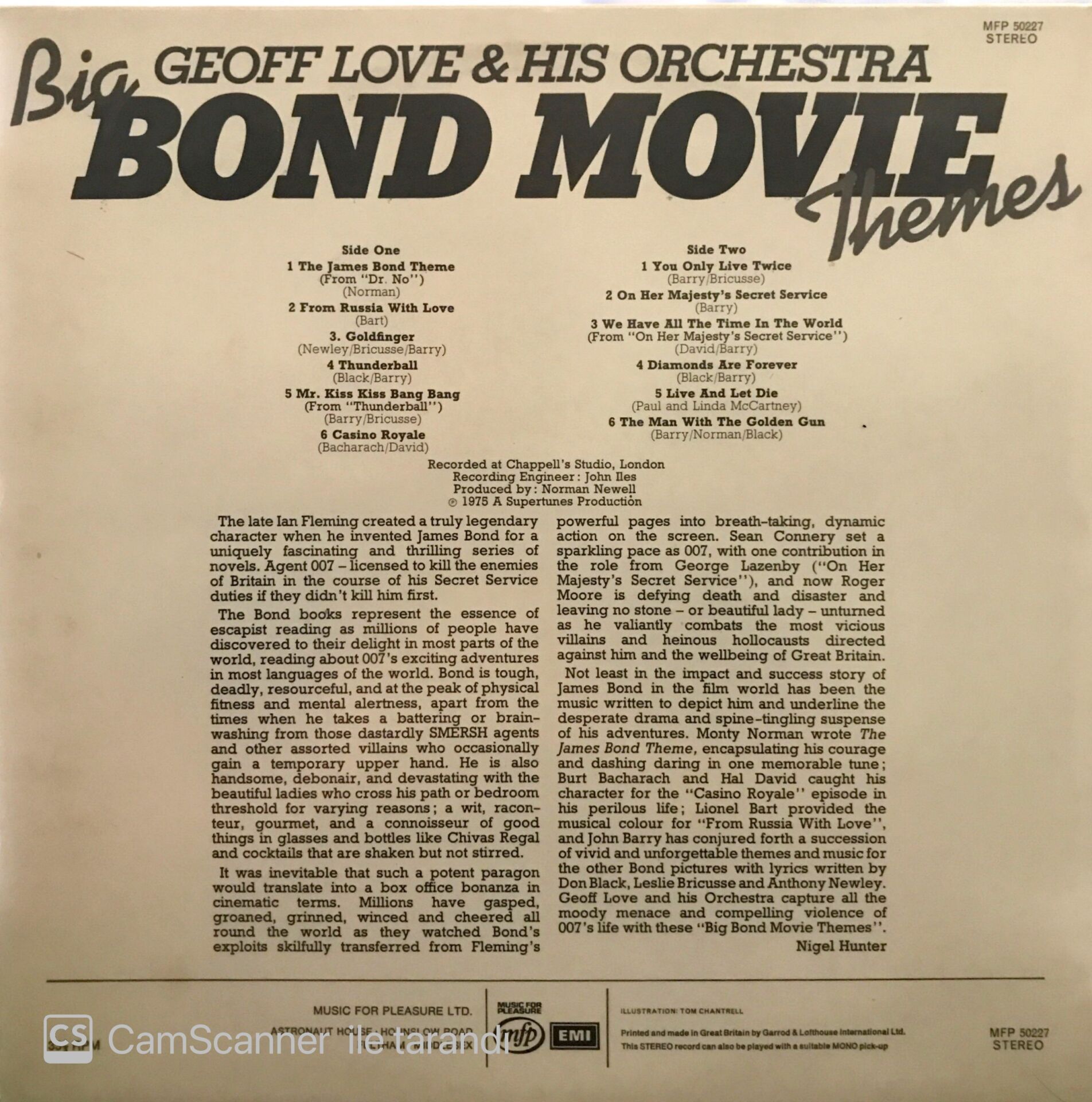 Geoff Love & His Orchestra - James Bond LP Plak Satın Al