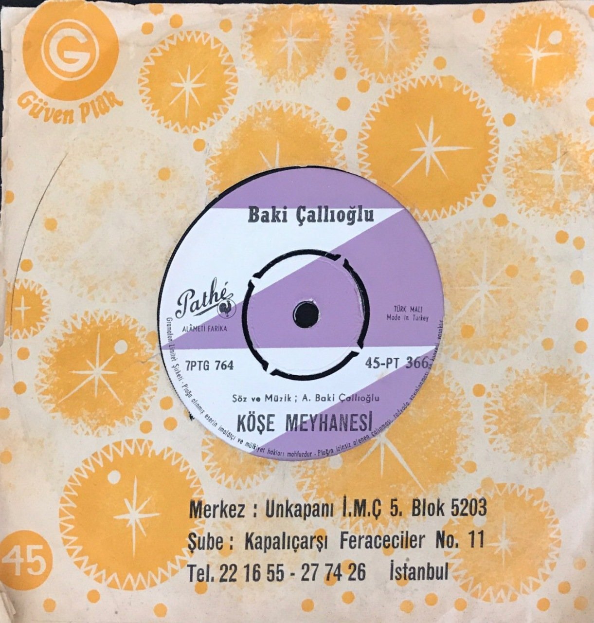 Baki Çallıoğlu Züğürt Zampara 45lik