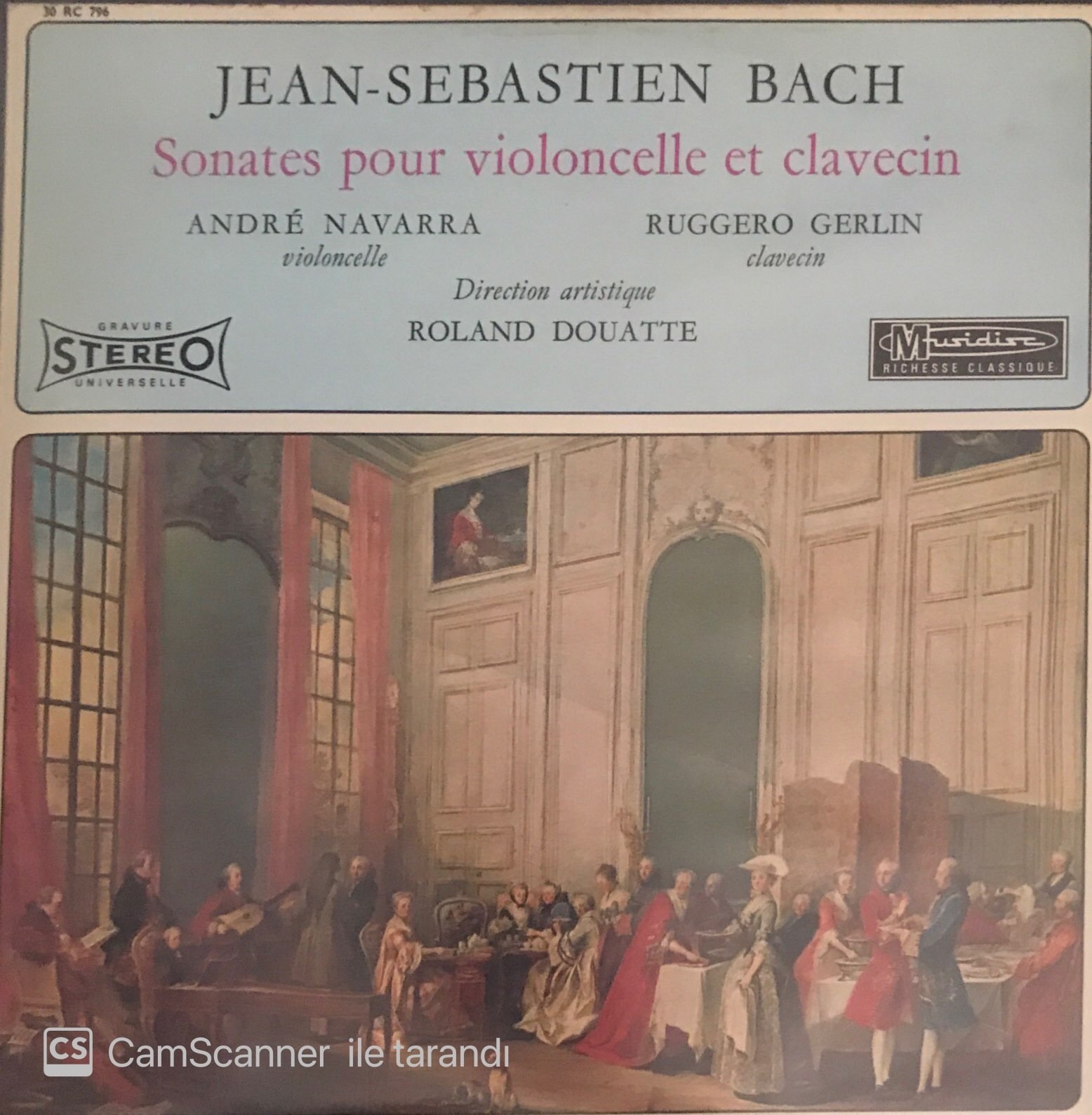 J.S. Bach Sonates Pour Violoncelle Et Clavecin LP