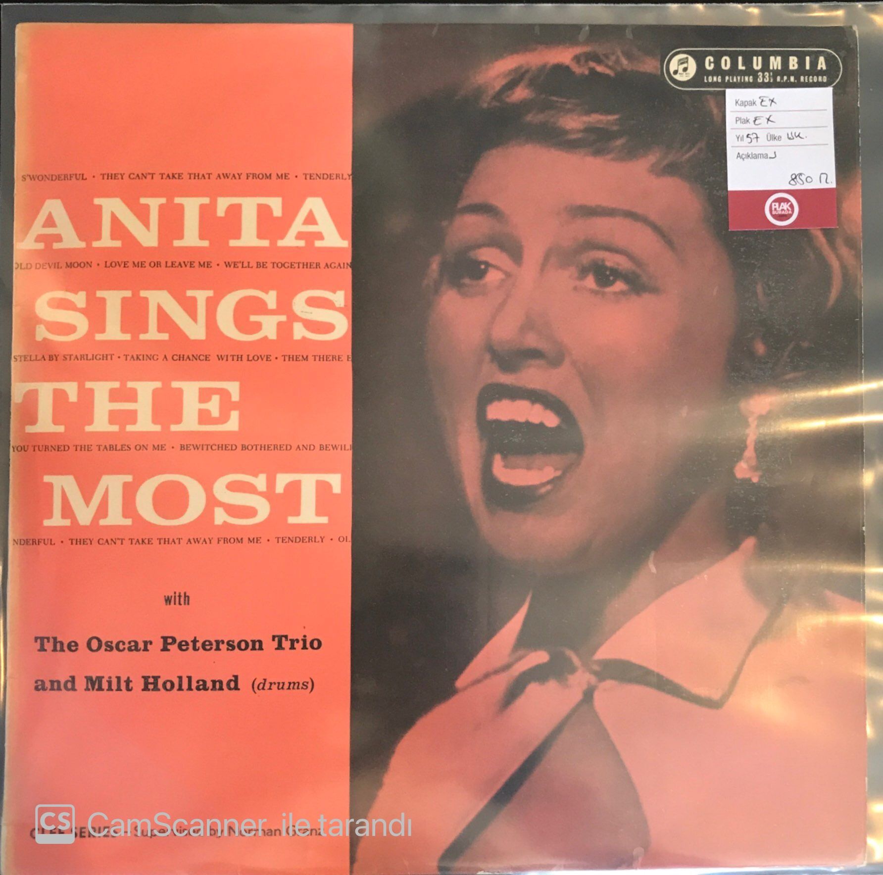 Anita O'Day And Her Rhythm Section - Anita Sings The Most LP