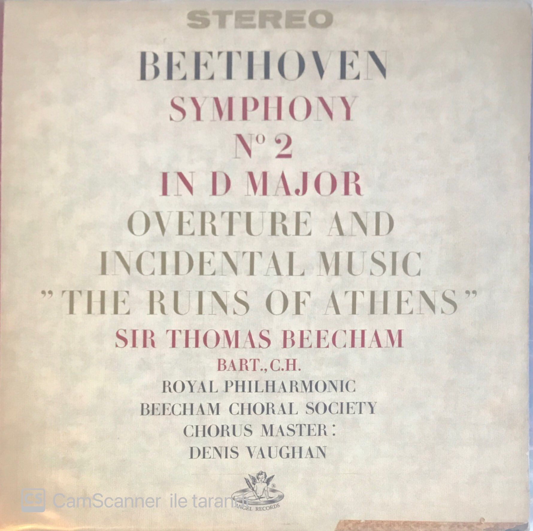 Beethoven Symphony No 2 In D Major Overture And LP