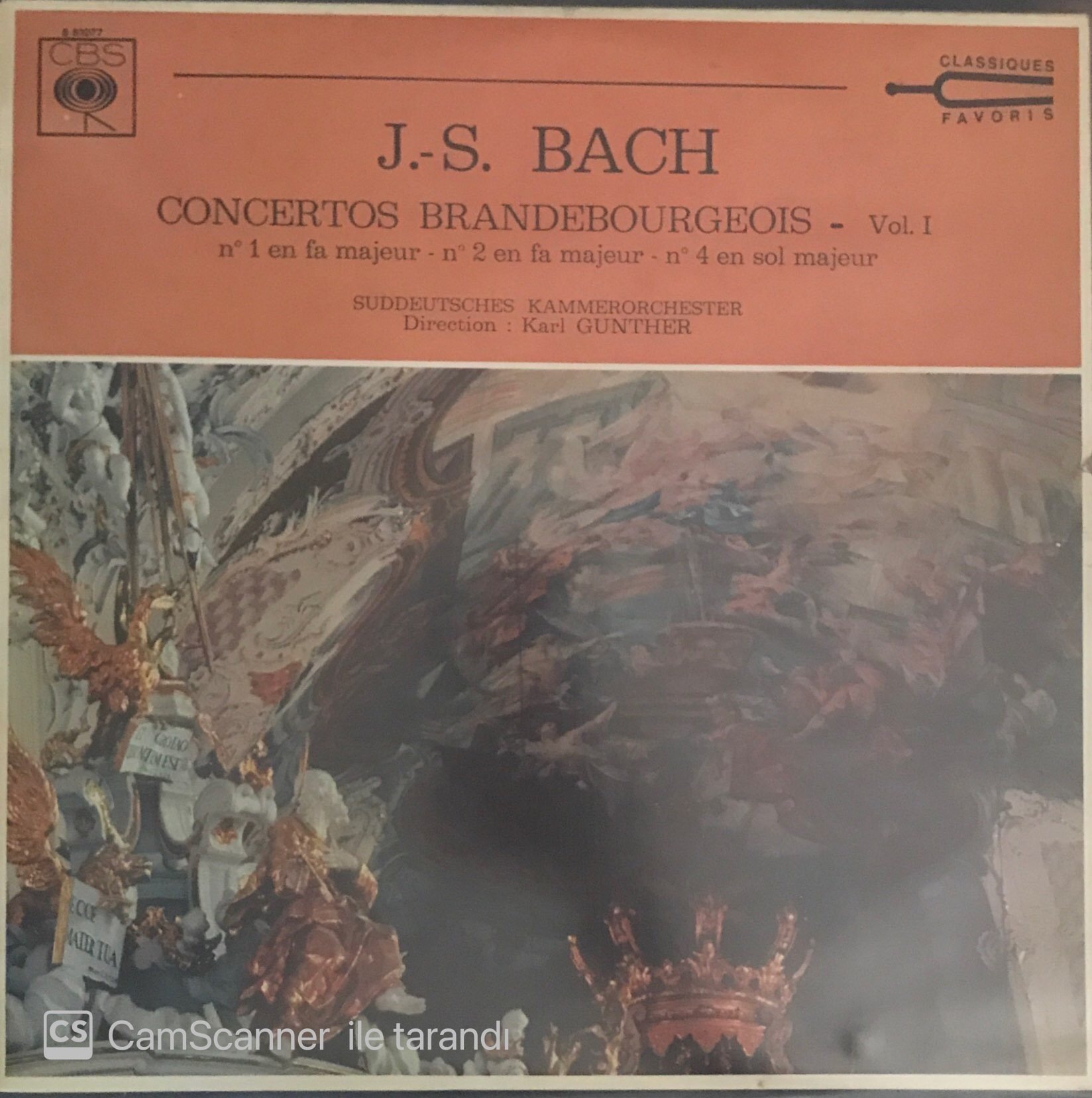 J.S. Bach Concertos Brandebourgeois Vol. I LP
