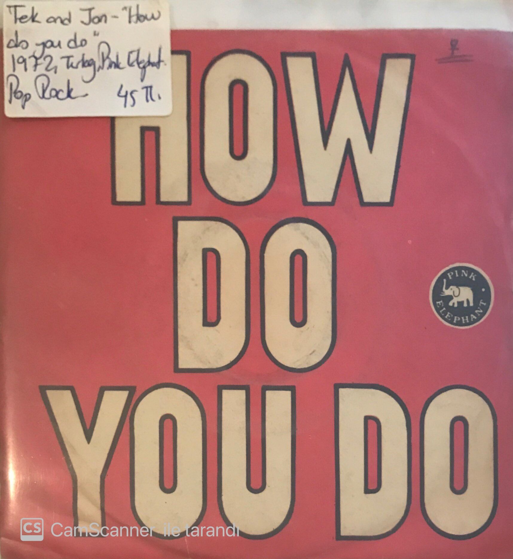 Tek And Jon How Do You Do 45lik