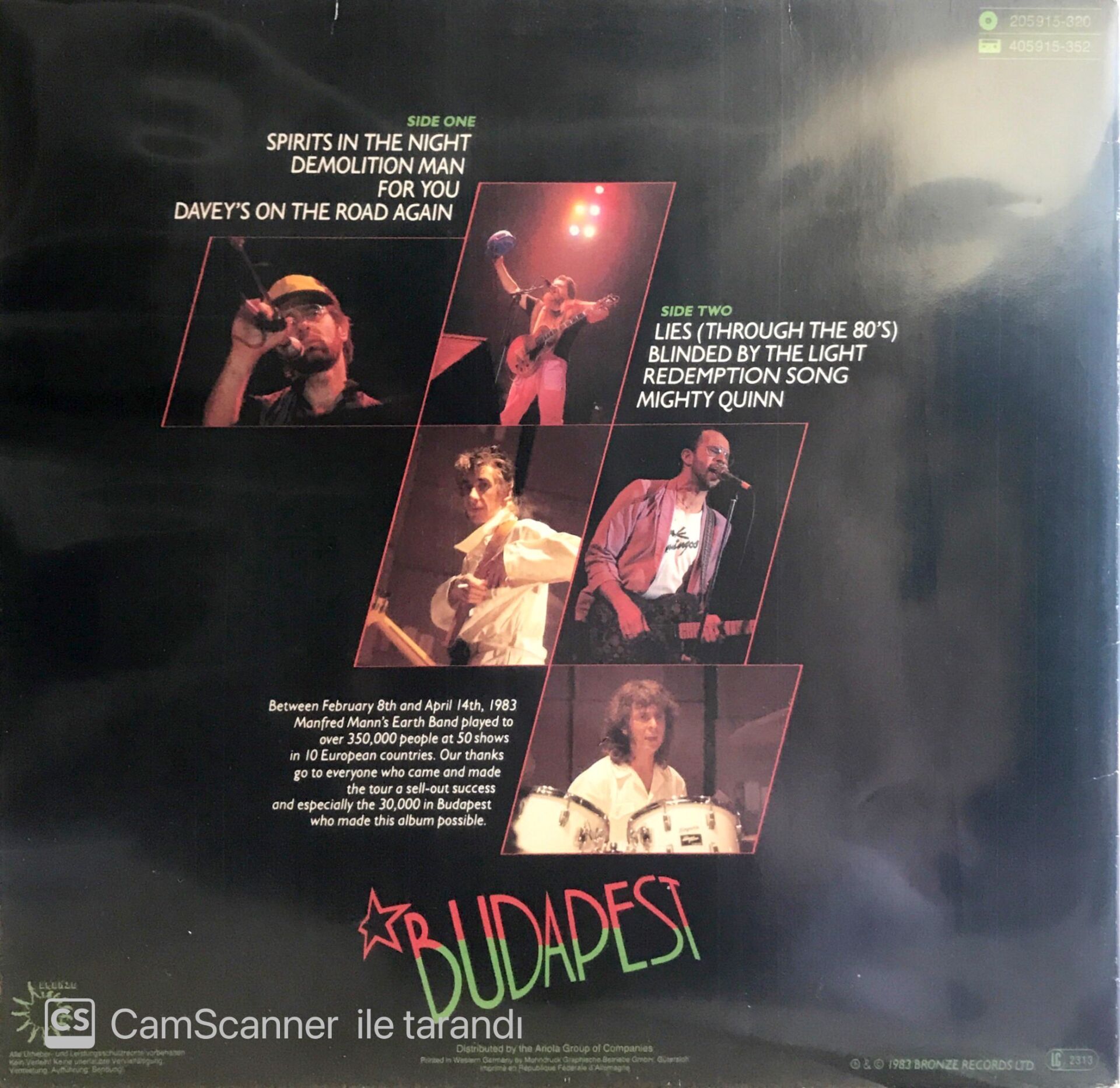 Manfred Mann's Earth Band Live / Budapest LP
