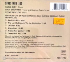Songs With Legs / Bley - Sheppard - Swallow CD