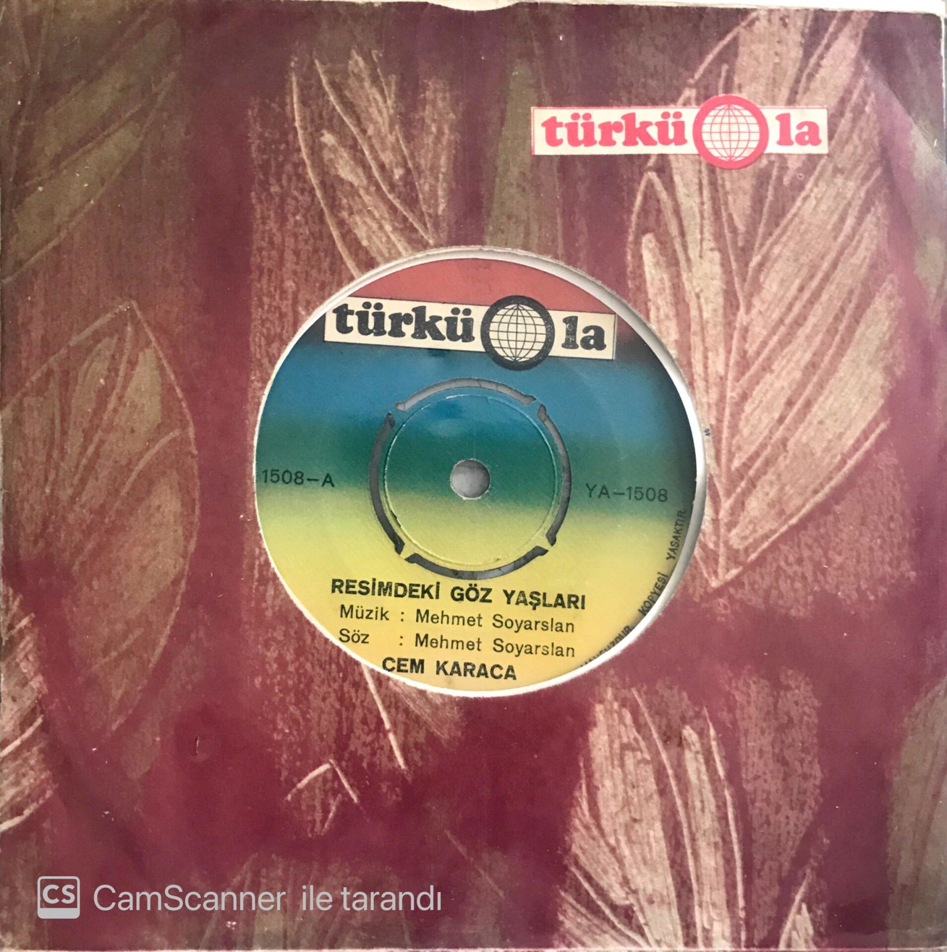 Cem Karaca / Resimdeki Göz Yaşları 45'lik