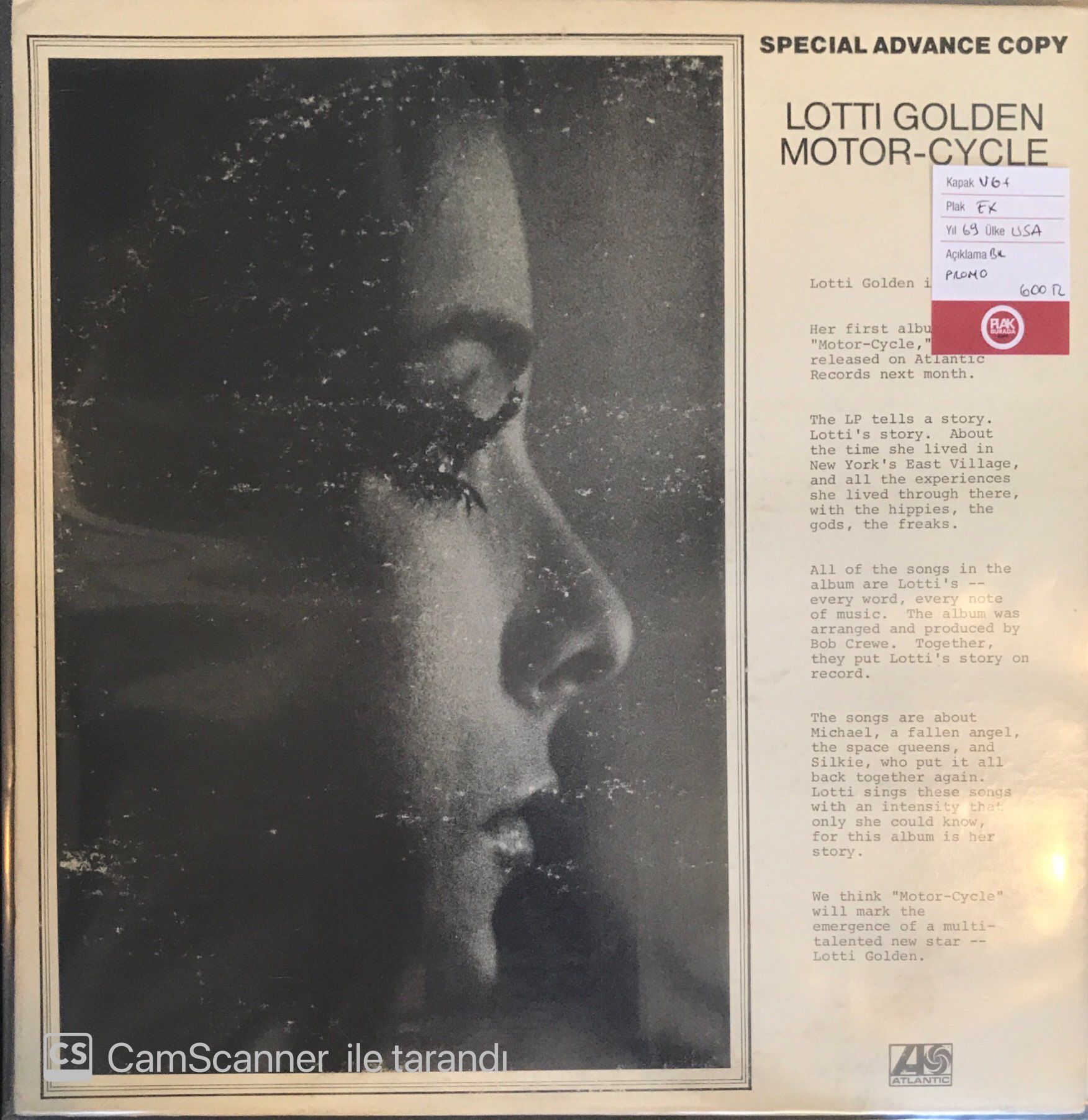 Lotti Golden - Motorcycle LP