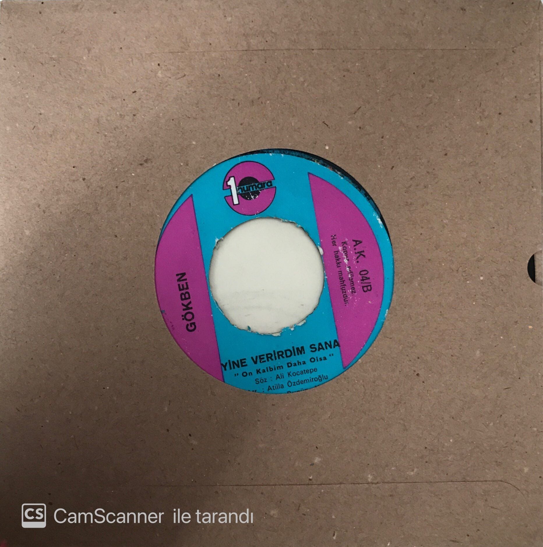 Gökben - Derdim Var Dağlar Gibi 45lik