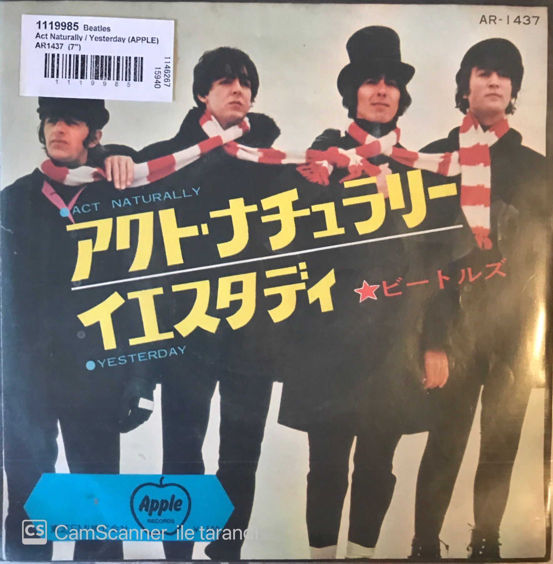 The Beatles - Yesterday 45lik (Japon Baskı)