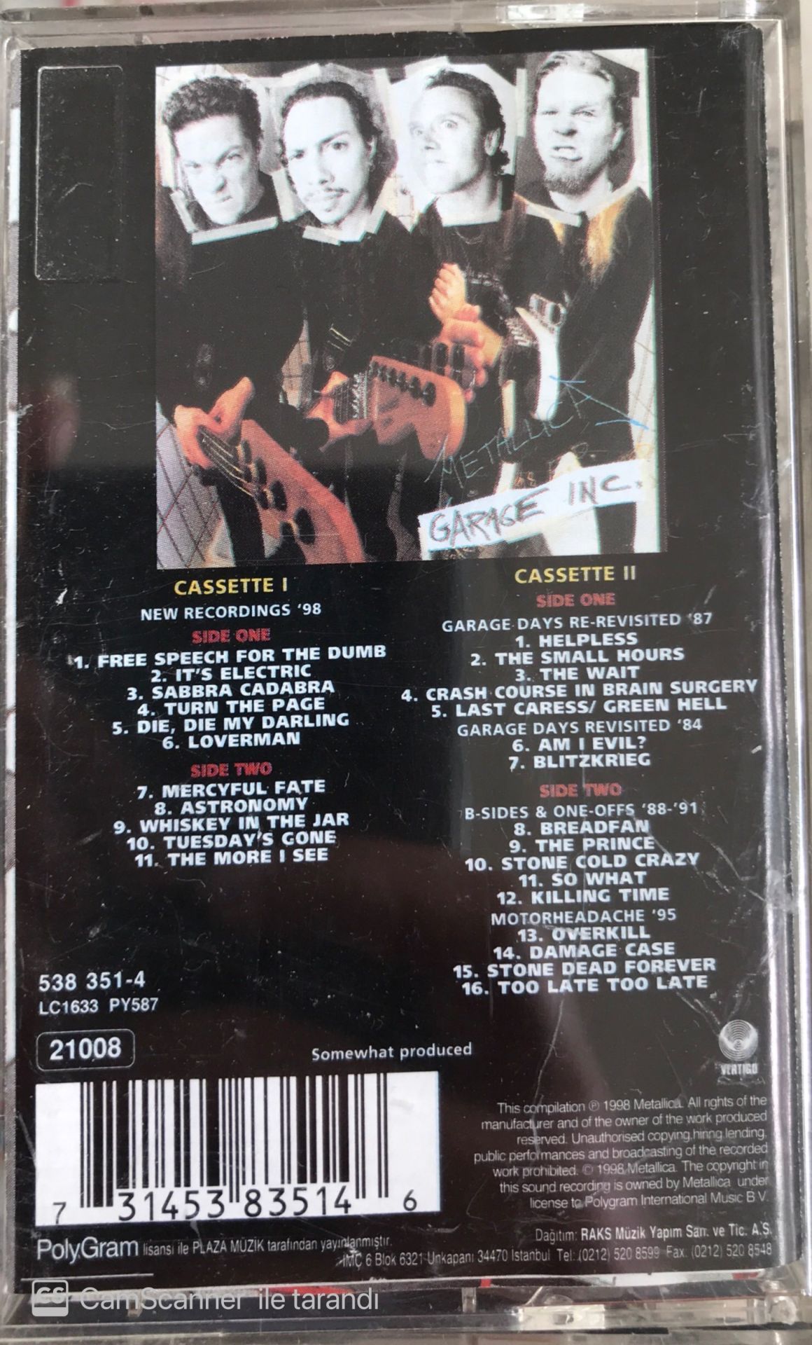 Metallica Garage Inc. KASET