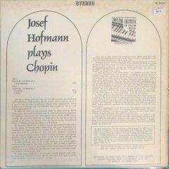 Josef Hofmann Plays Chopin Concerto No. 1 In E Minor Op. 11 LP
