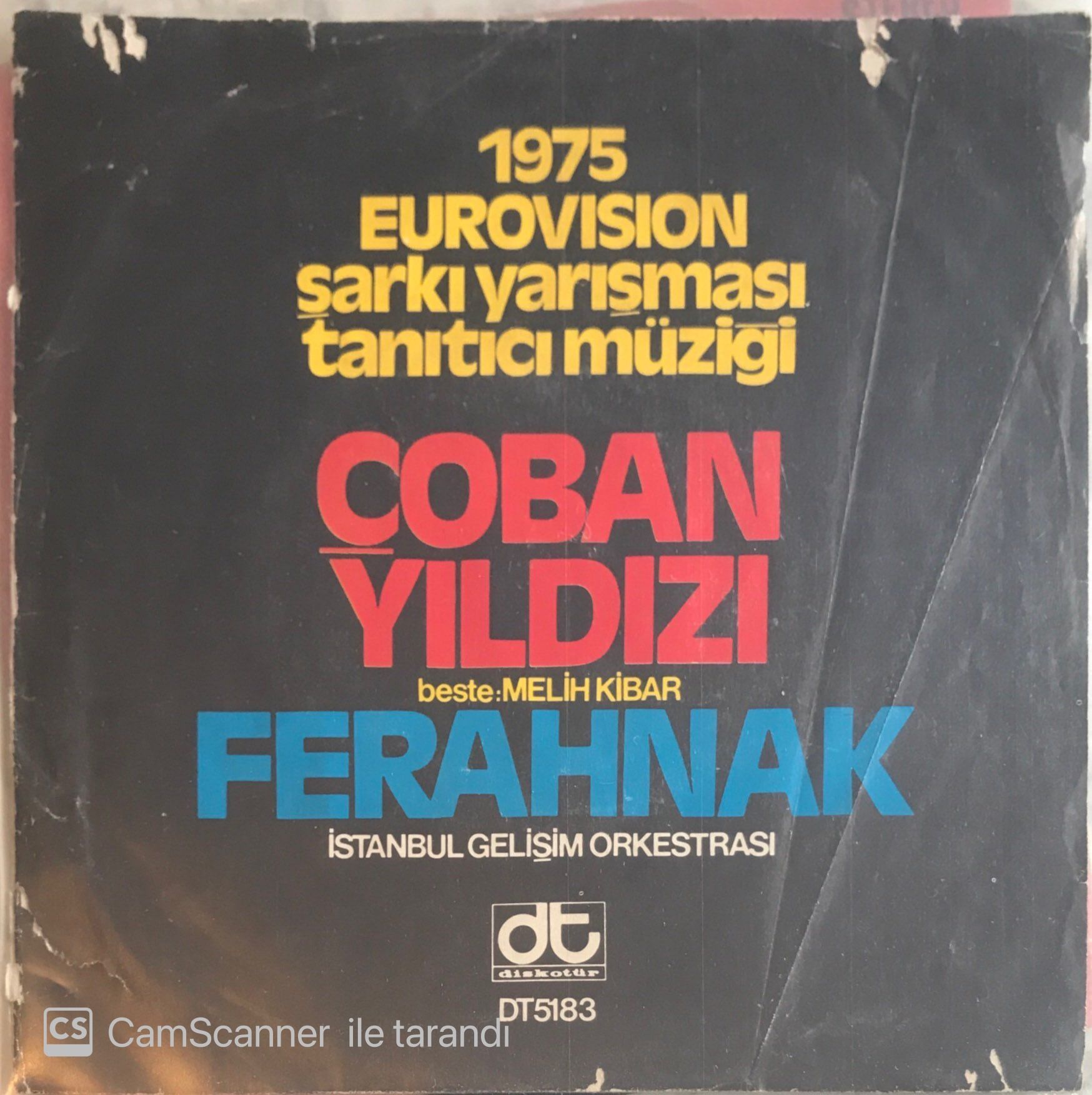 1975 Eurovision Şarkı Yarışması Tanıtıcı Müziği Çoban Yıldızı Beste Melih Kibar 45lik