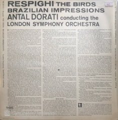 Respighi Brazilian Impressions The Birds LP