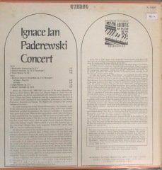 Ignace Jan Paderewski Concert LP