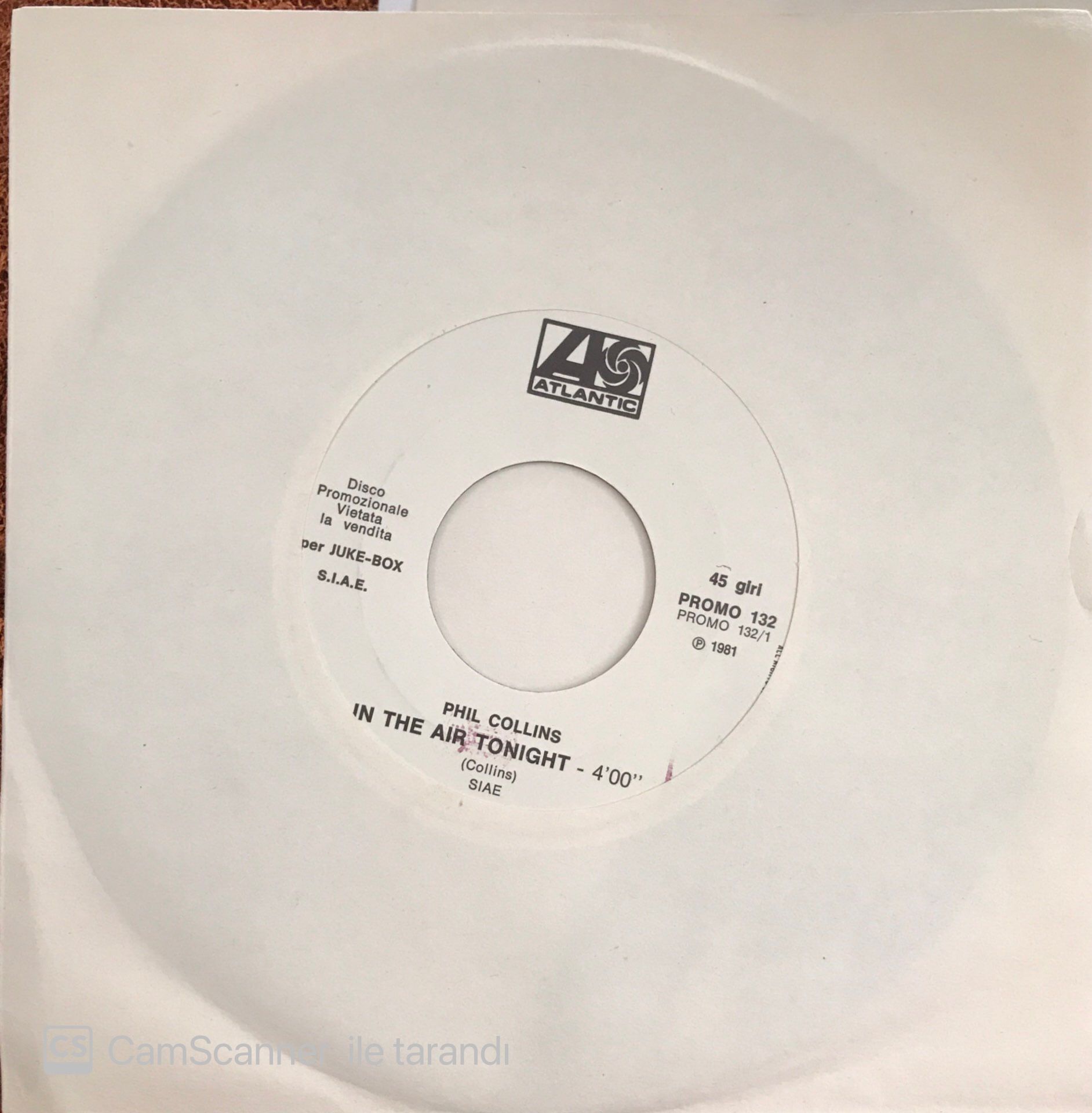 Phil Collins - In The Air Tonight 45lik