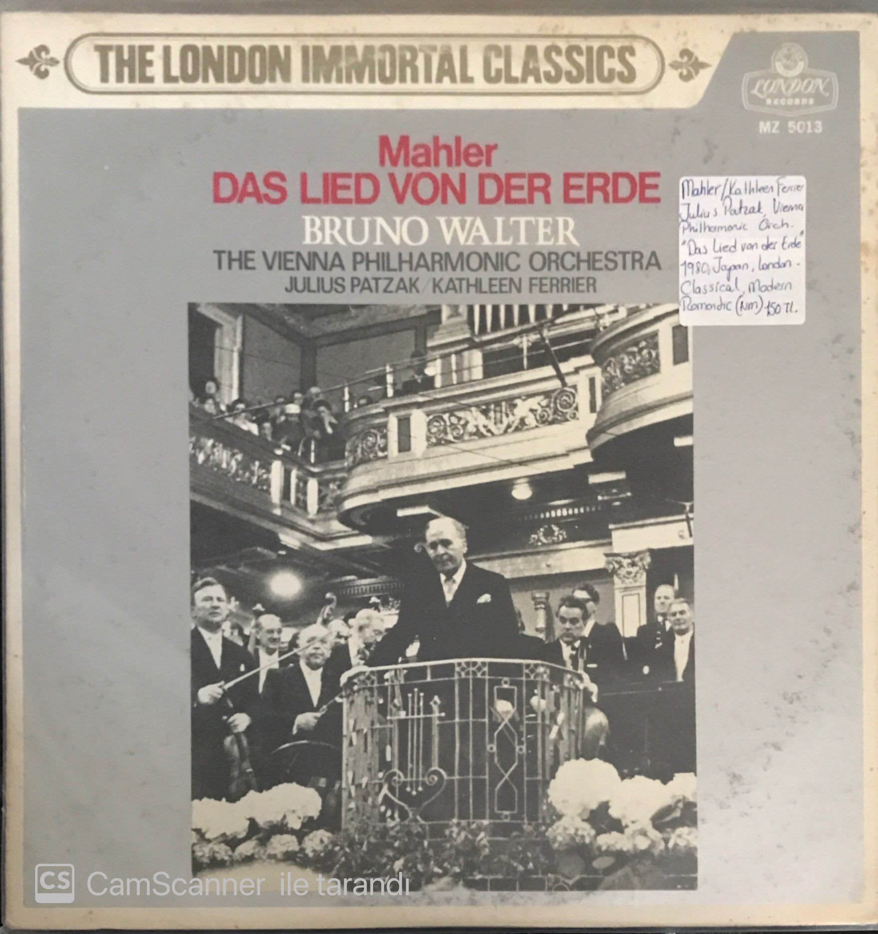 Mahler Das Lied Von Der Erde LP