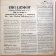 Erich Leinsdorf Philharmonia Orchestra LP