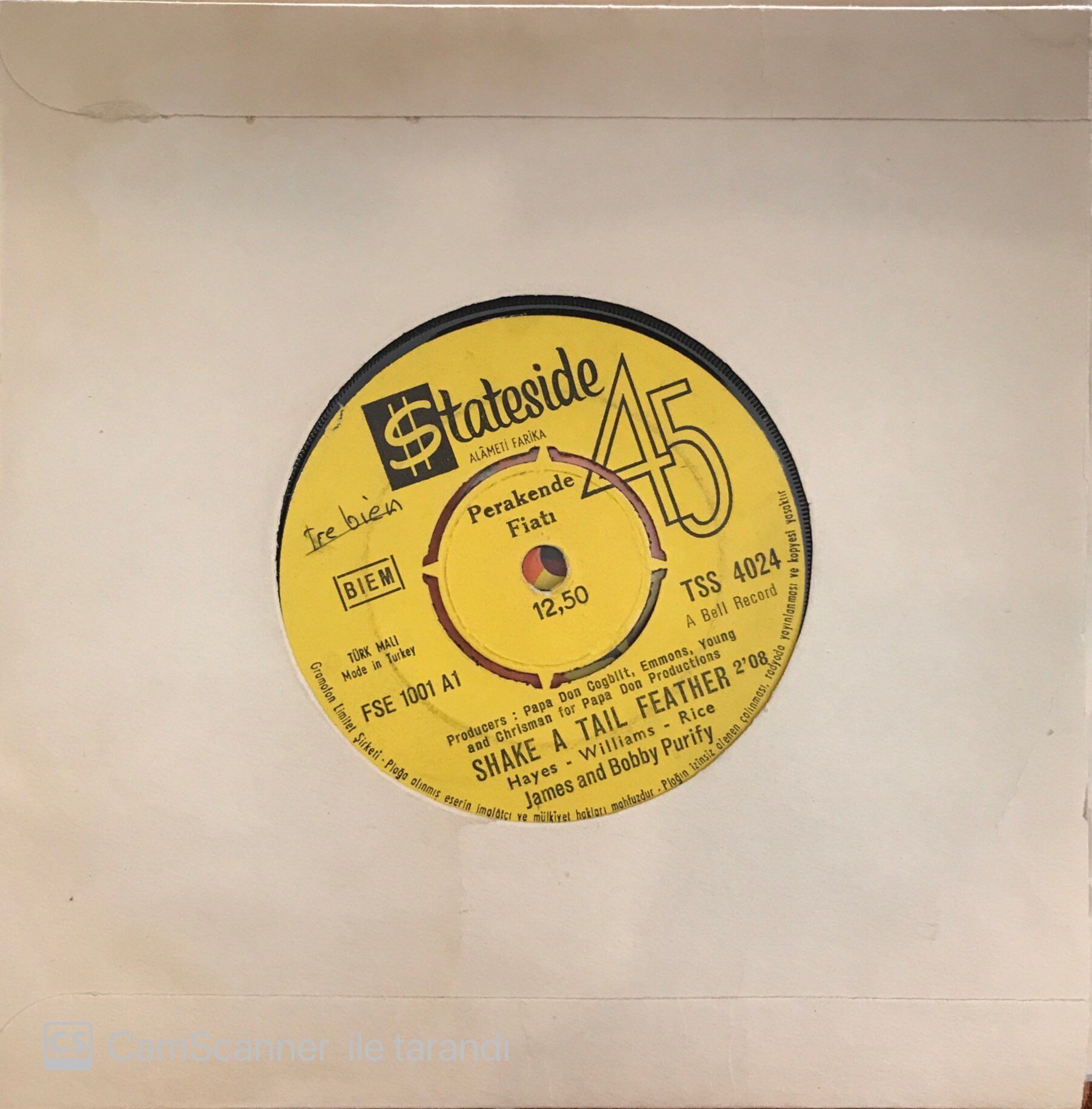 James And Bobby Purify - Shake A Tail Feather 45lik