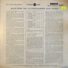 Champion Jack Dupree Blues From The Gutter LP