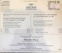 Mozart Klavierkonzerte Nr.12&14 CD