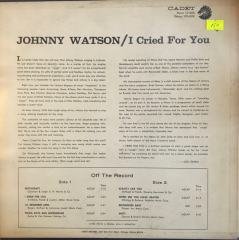 Johnny Watson I Cried For You LP
