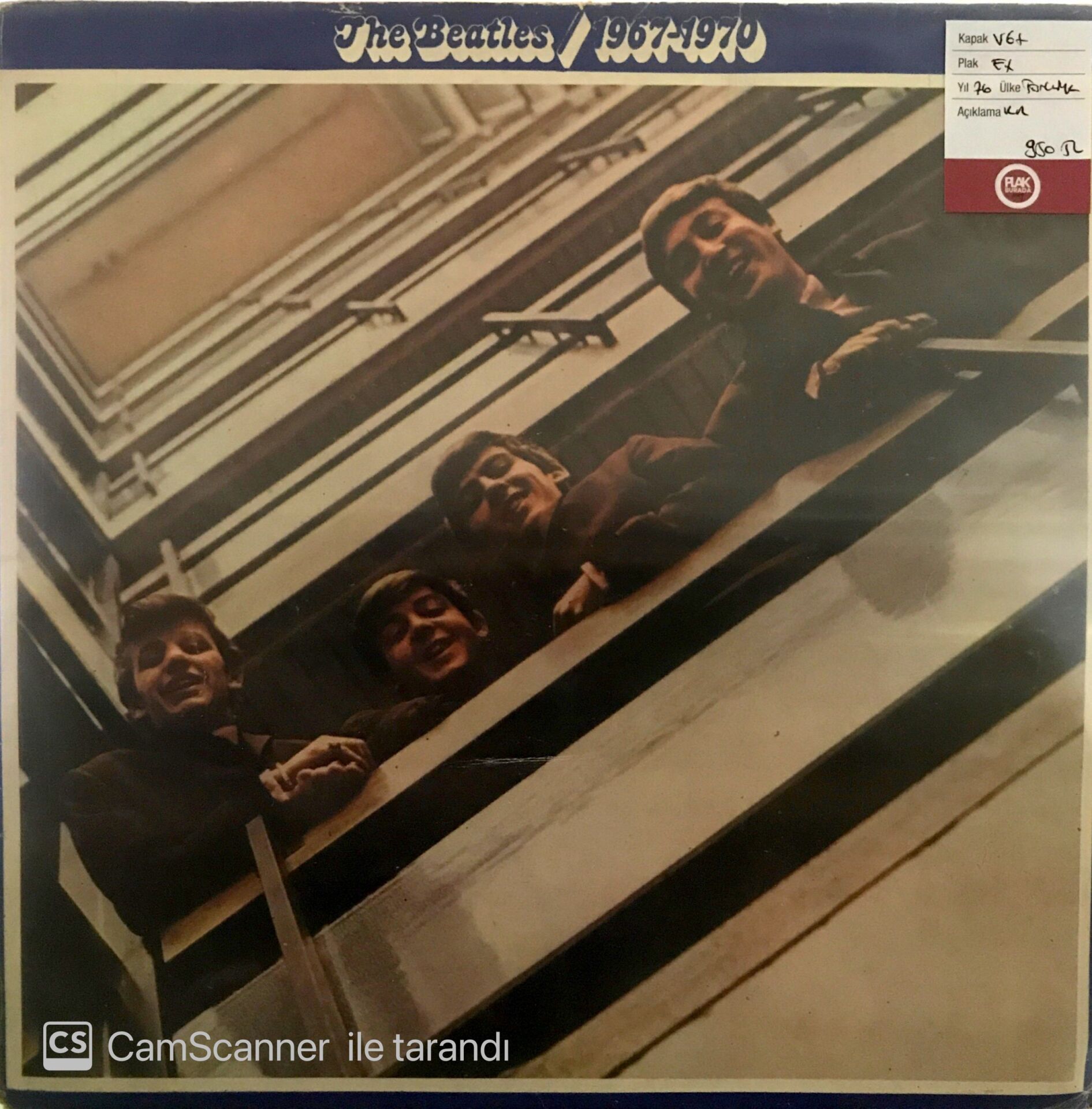 The Beatles 1967-1970 LP (Türk Baskı tek LP)