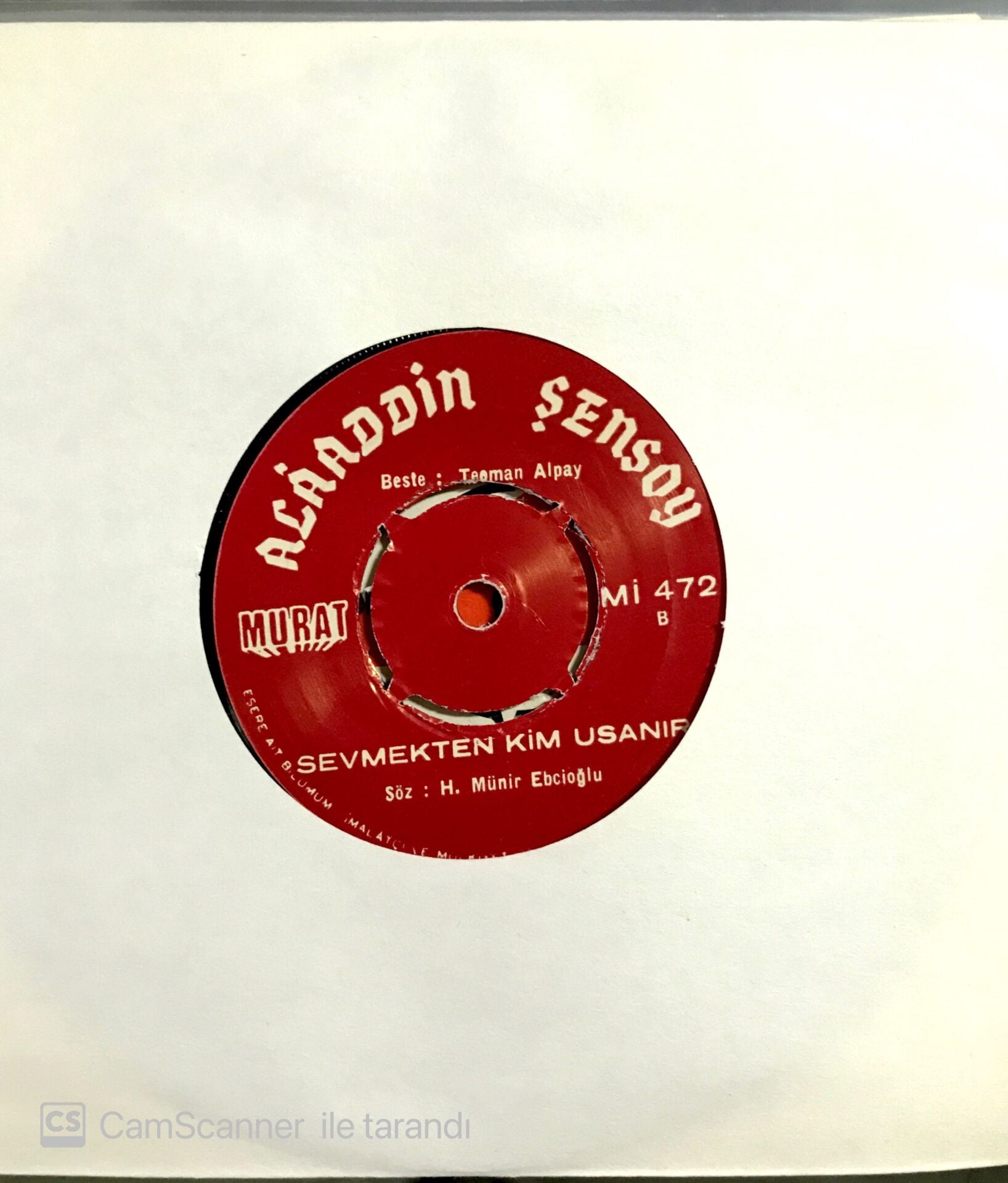 Alaaddin Şensoy Sevmekten kim Usanır 45lik