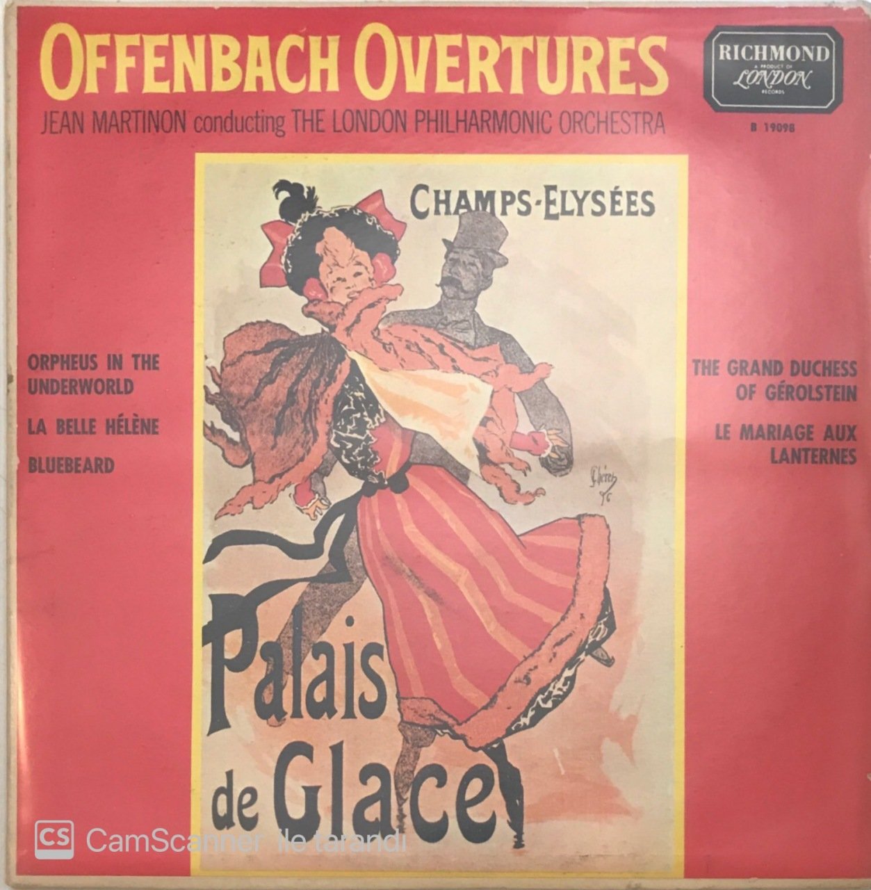 Offenbach Overtures Jean Martinon Conducting The London Philharmonic Orchestra LP
