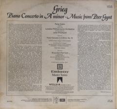 Grieg Piano Concerto In A Minor  Peer Gynt Suite LP