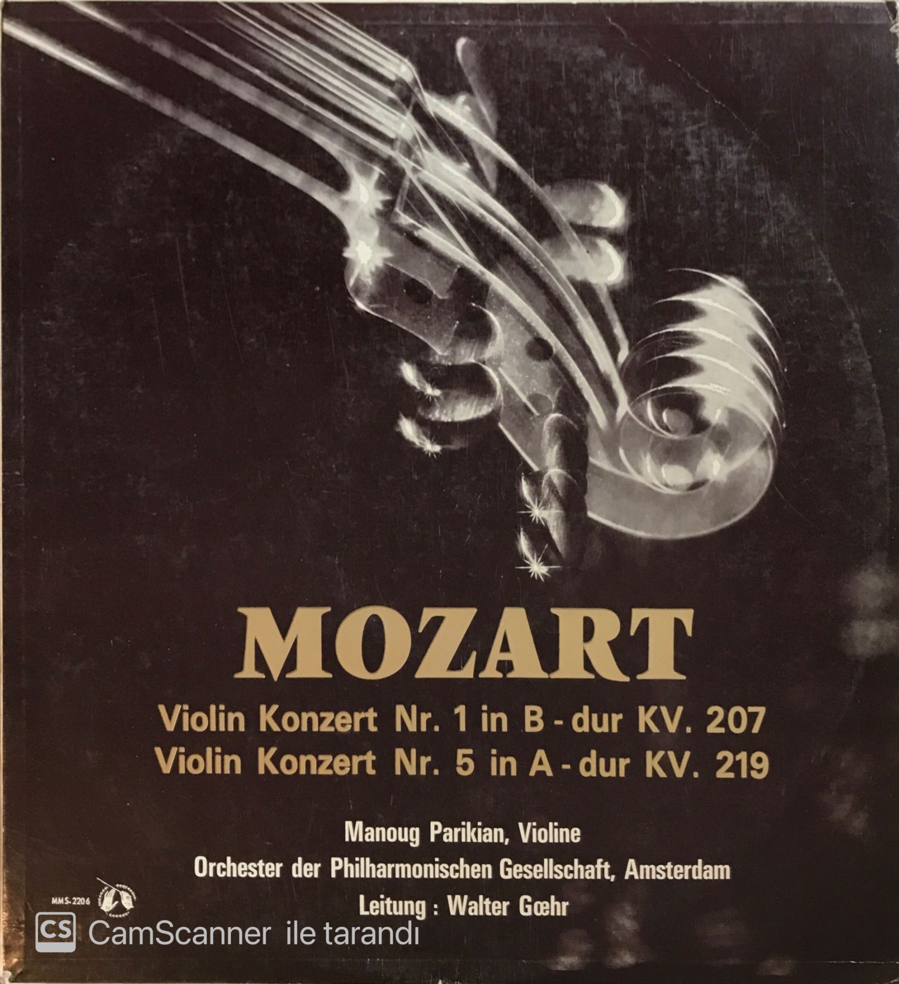 Mozart Violin Konzert Nr. 1 In B Dur KV. 207 Violin Konzert Nr. 5 In A Dur KV. 219 LP
