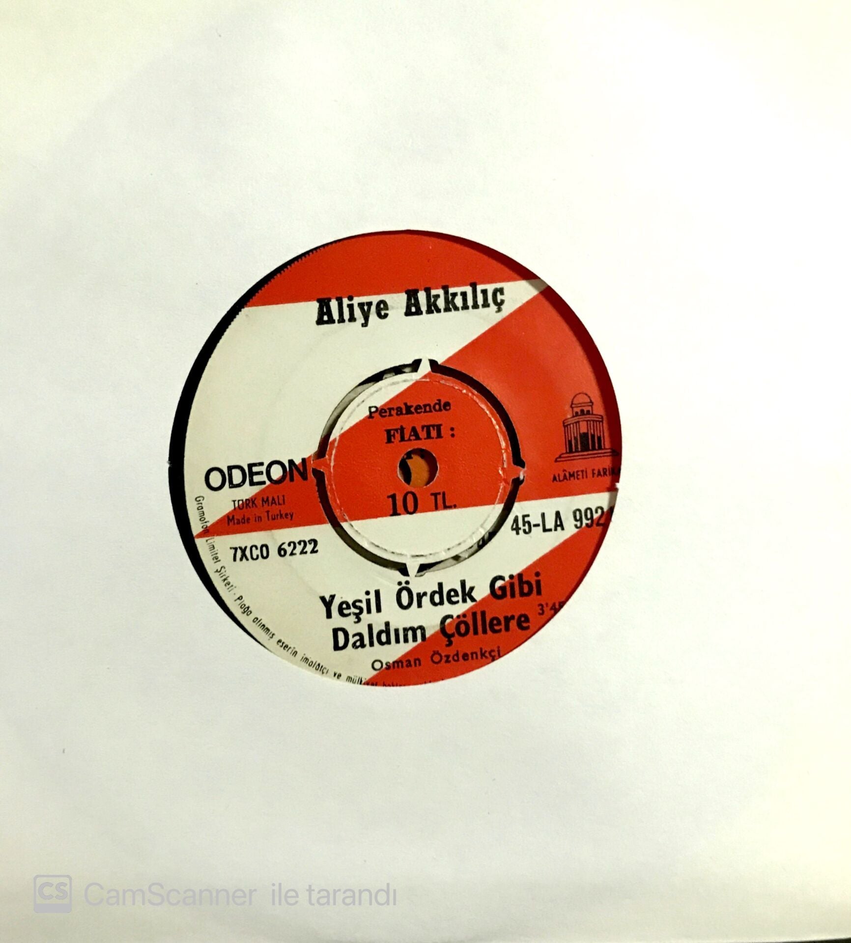 Aliye Akkılıç Yeşil Ördek gibi Daldım Çöllere 45lik