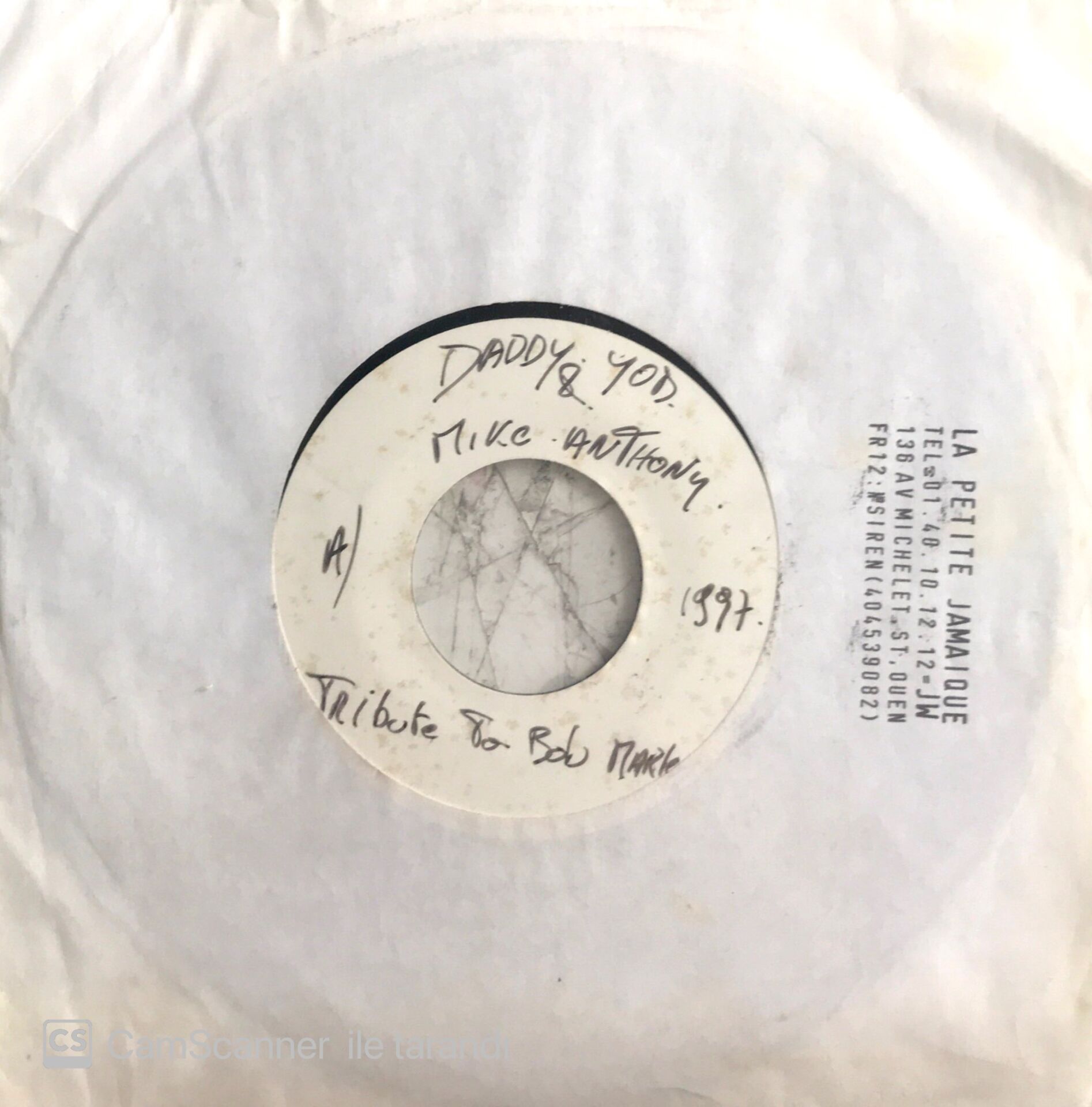 Daddy Yod & Mike Anthony / Tribute To Bob Marley 45'lik