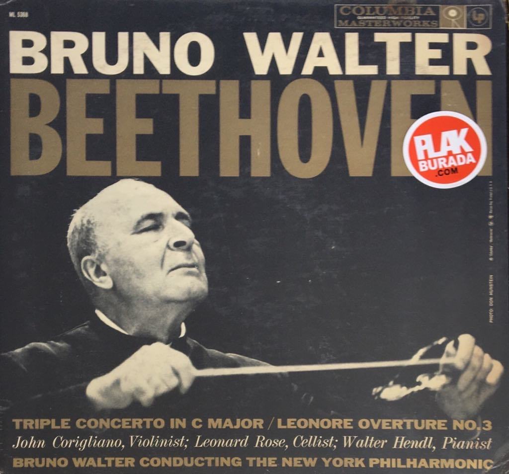 Bruno Walter Conducting The New York Philharmonic Triple Concerto In C Major / Leonore Overture No. 3 LP