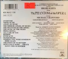 Highlights From The Phantom Of The Opera CD