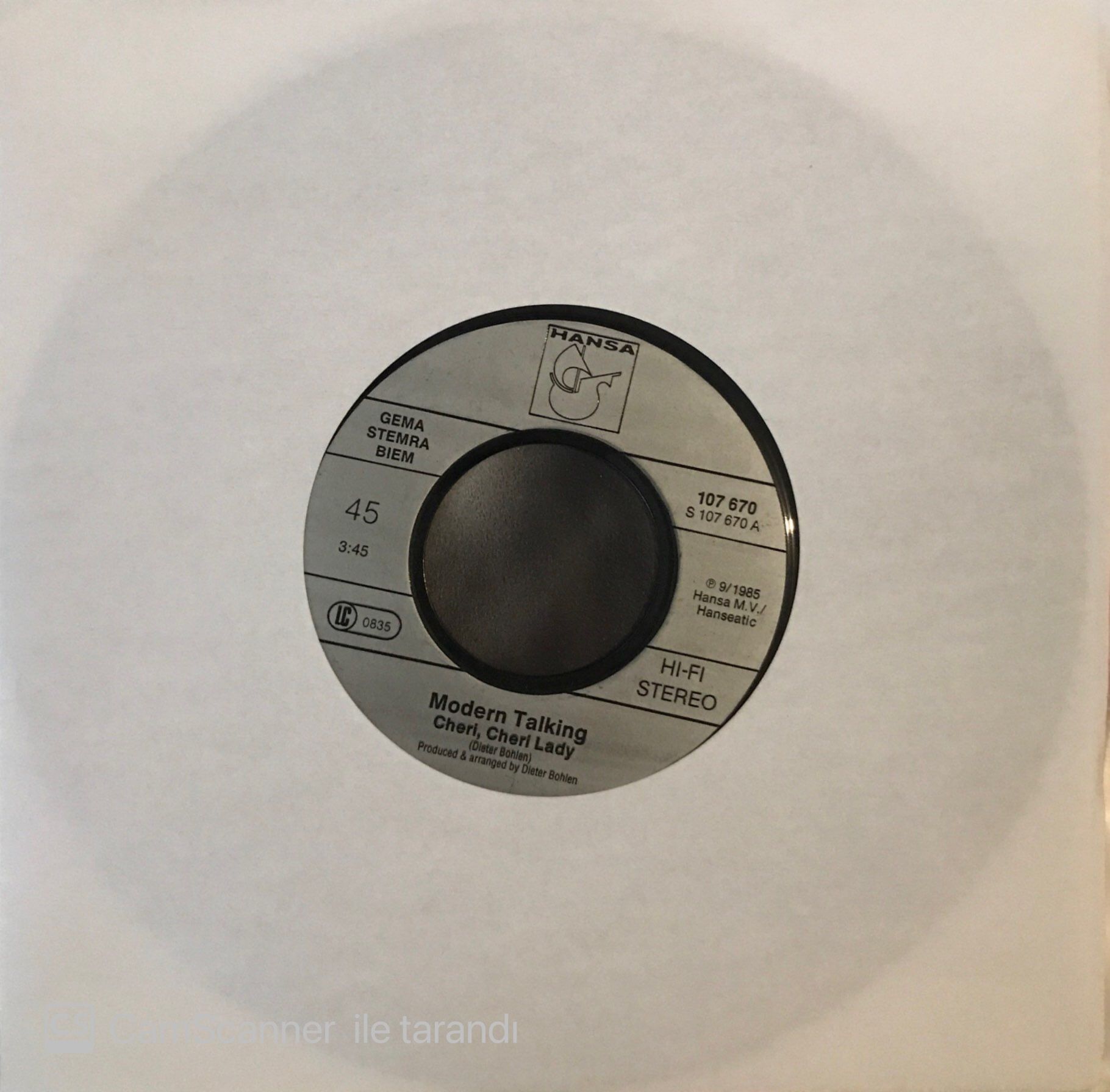Modern Talking - Cheri, Cheri Lady 45lik