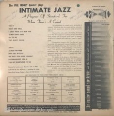 The Phil Moody Quintet Three's A Around When It's Intimate Jazz LP