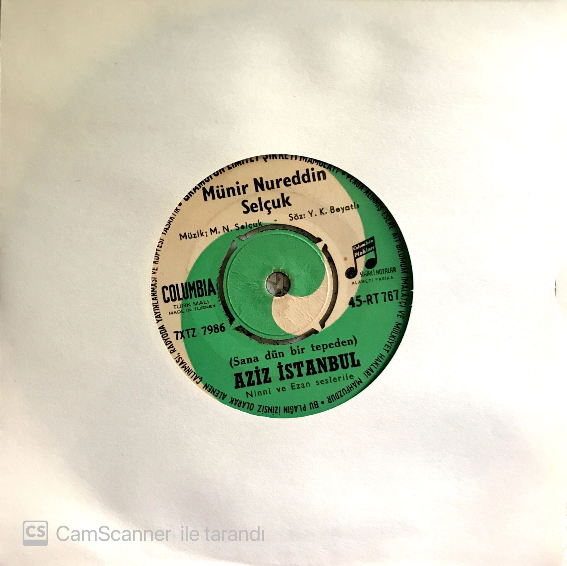 Münir Nureddin Selçuk / Aziz İstanbul 45'lik