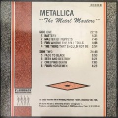 Metallica The Metal Masters LP