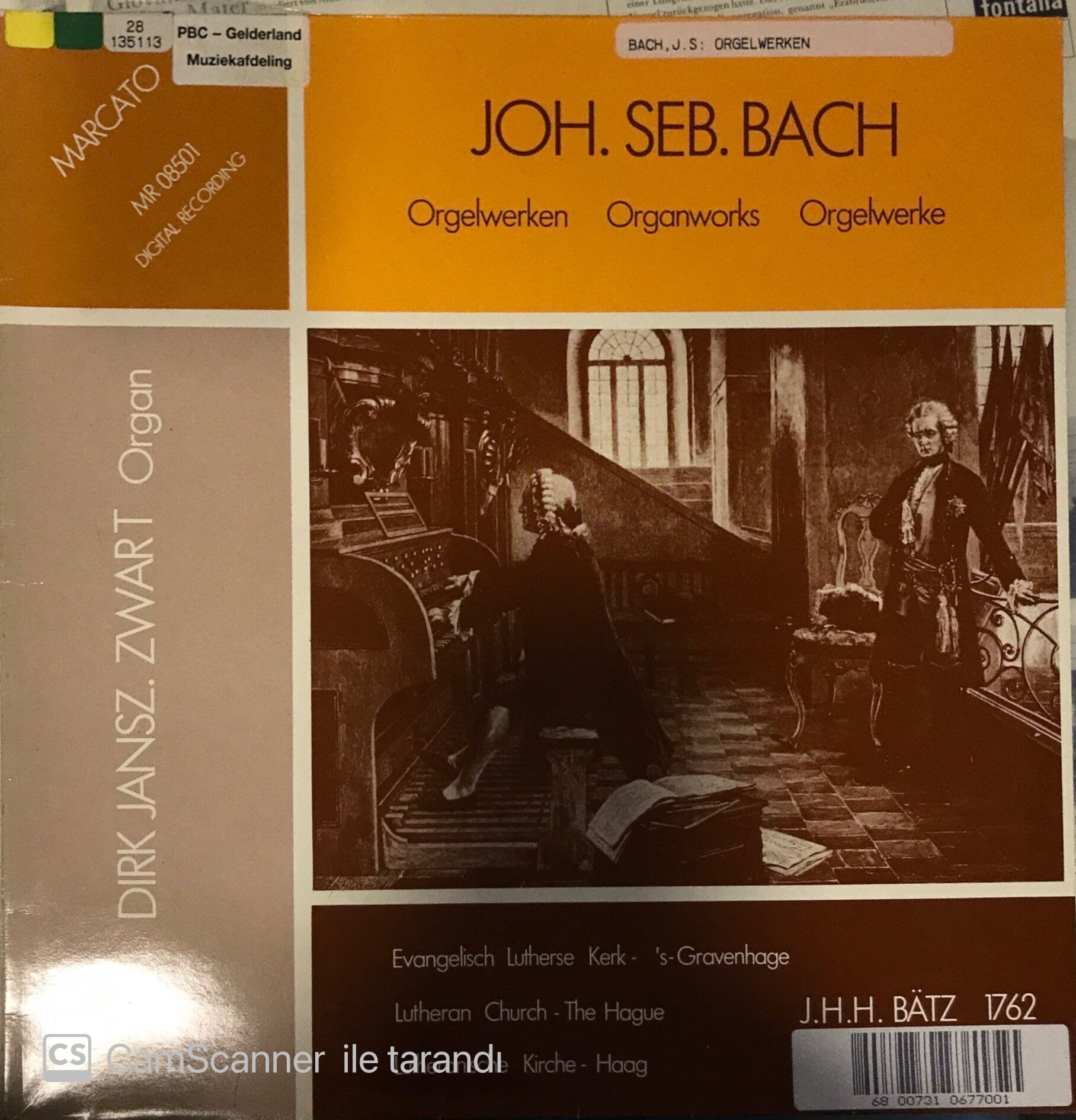 Joh. Seb. Bach - Dirk Jansz. Zwart LP