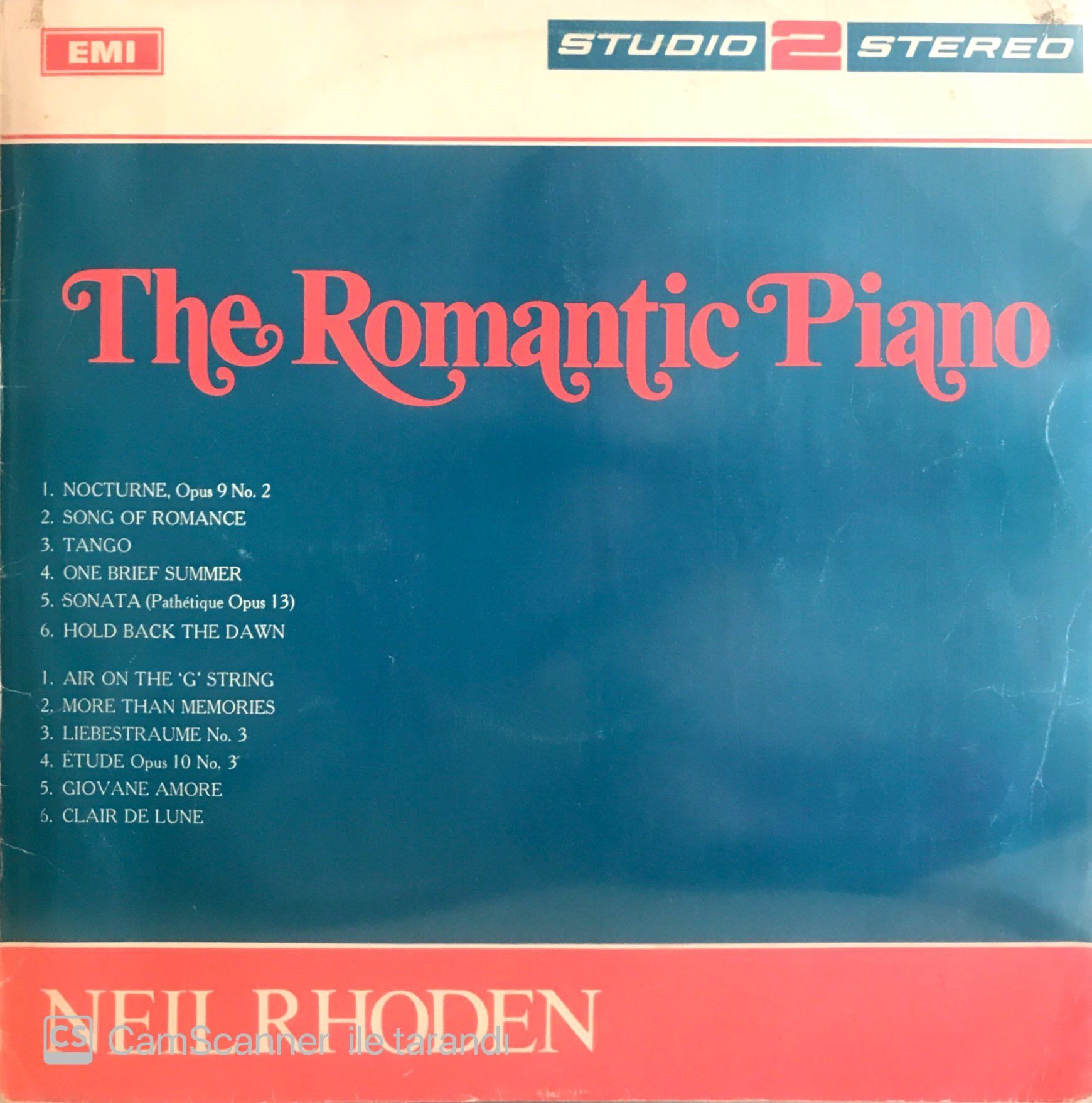 The Romantic Piano / Neil Rhoden LP