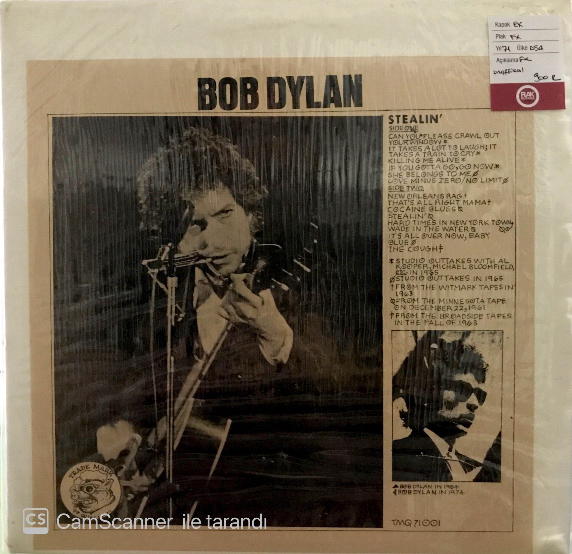 Bob Dylan - Stealin' (Unofficial) LP