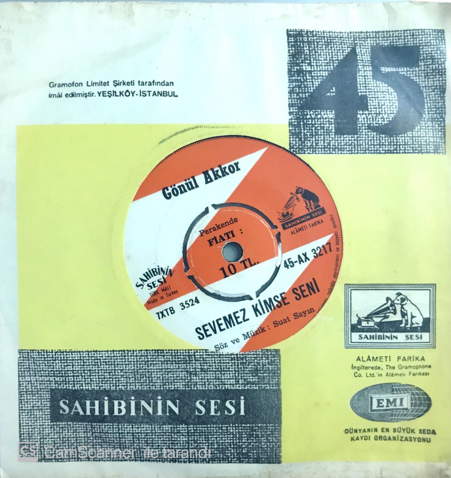 Gönül Akkor Sevemez Kimse Seni 45lik