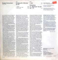 Schumann / Sinfonie Nr. 3 - Manfred Ouvertüre LP