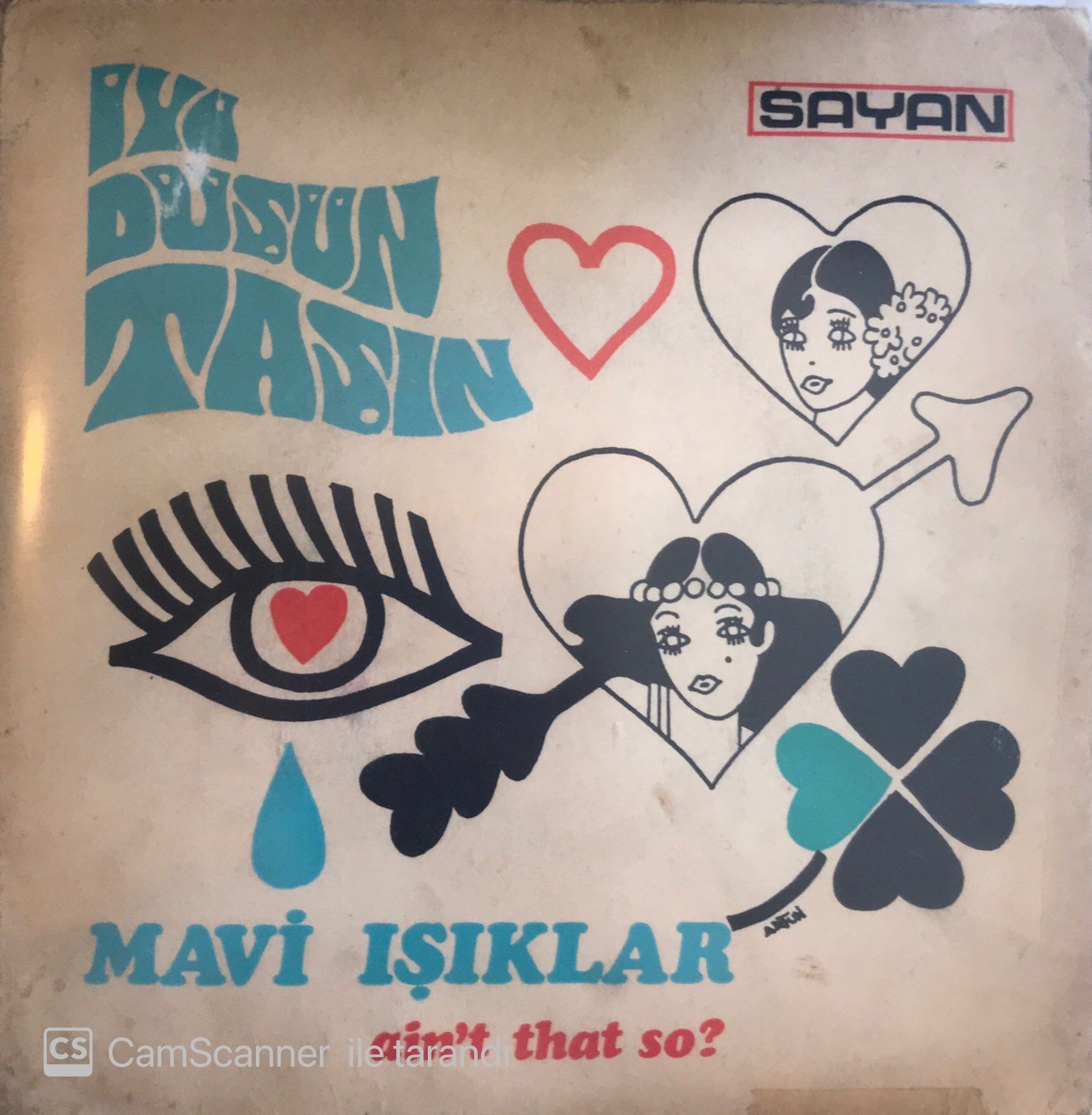 Mavi Işıklar İyi Düşün Taşın 45 lik