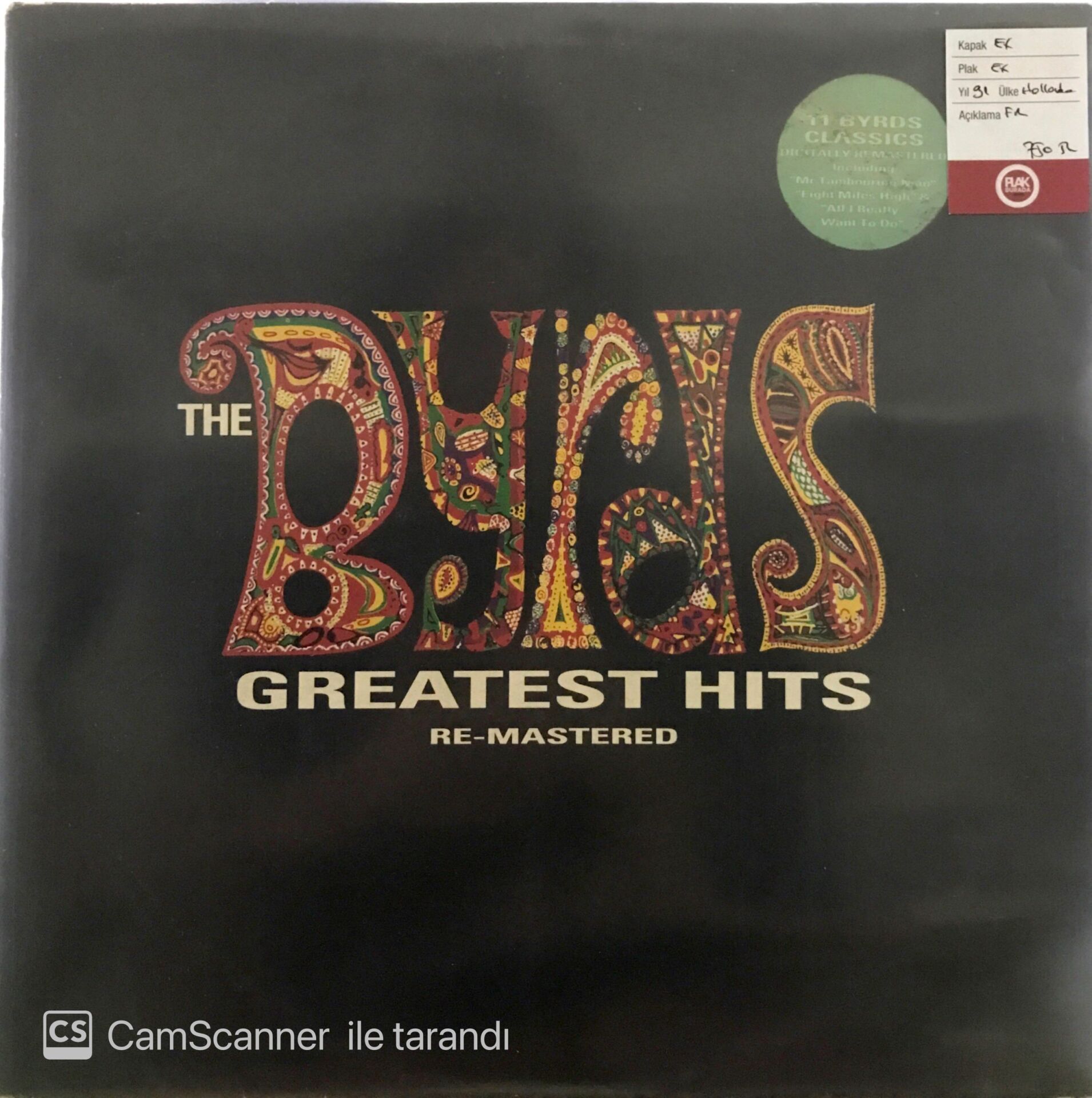 The Byrds Greatest Hits LP