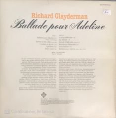 Richard Clayderman Ballade Pour Adeline LP