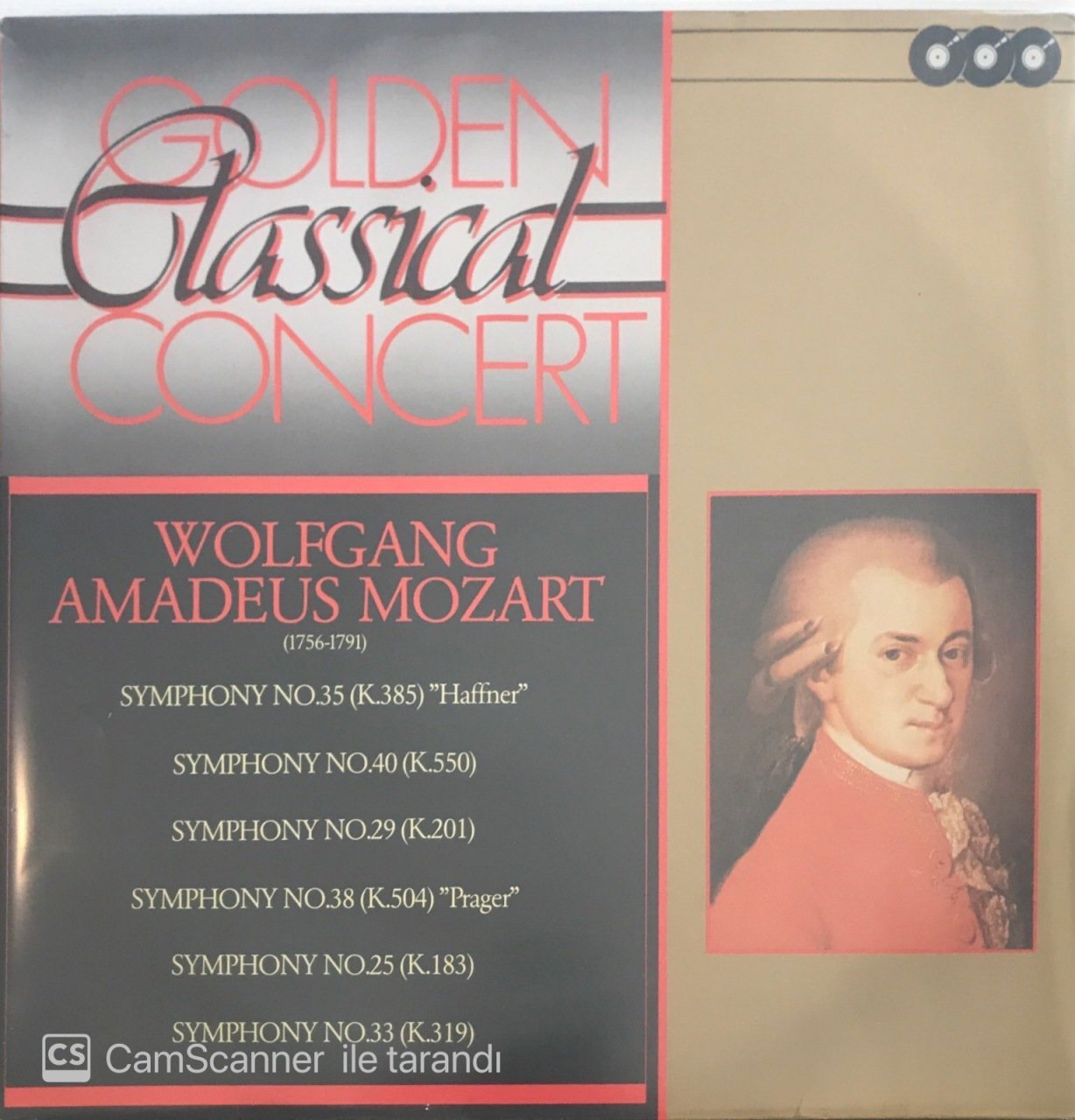 Wolfgang Amadeus Mozart Golden Classical Concert Double LP