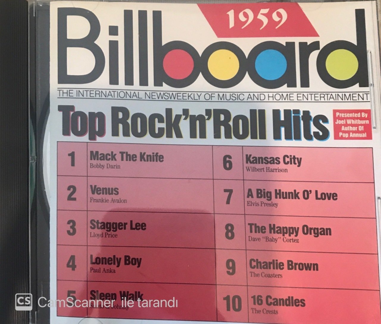 Billboard Top Rock'N'Roll Hits 1959 CD