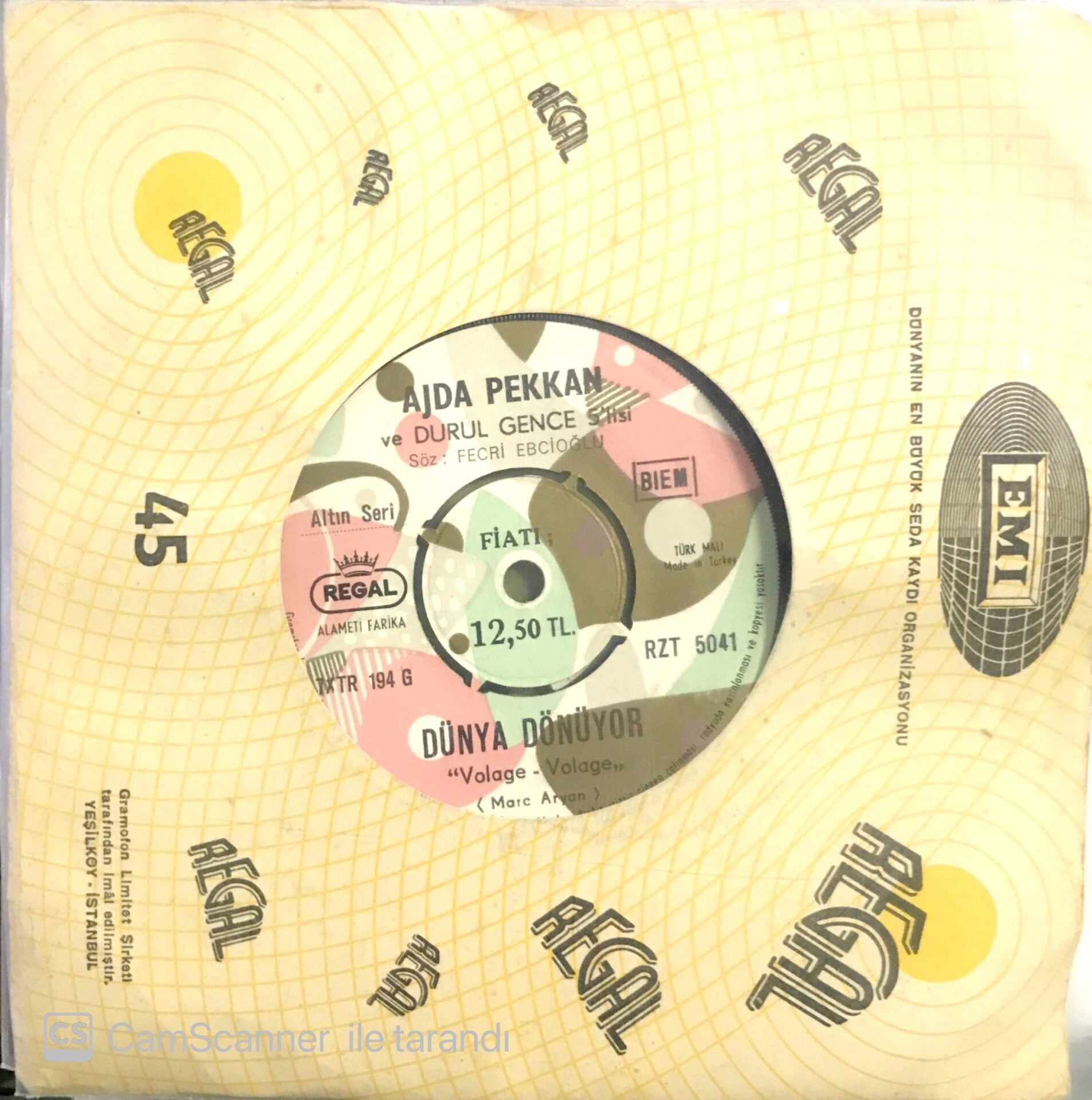 Ajda Pekkan / Dünya Dönüyor 45'lik