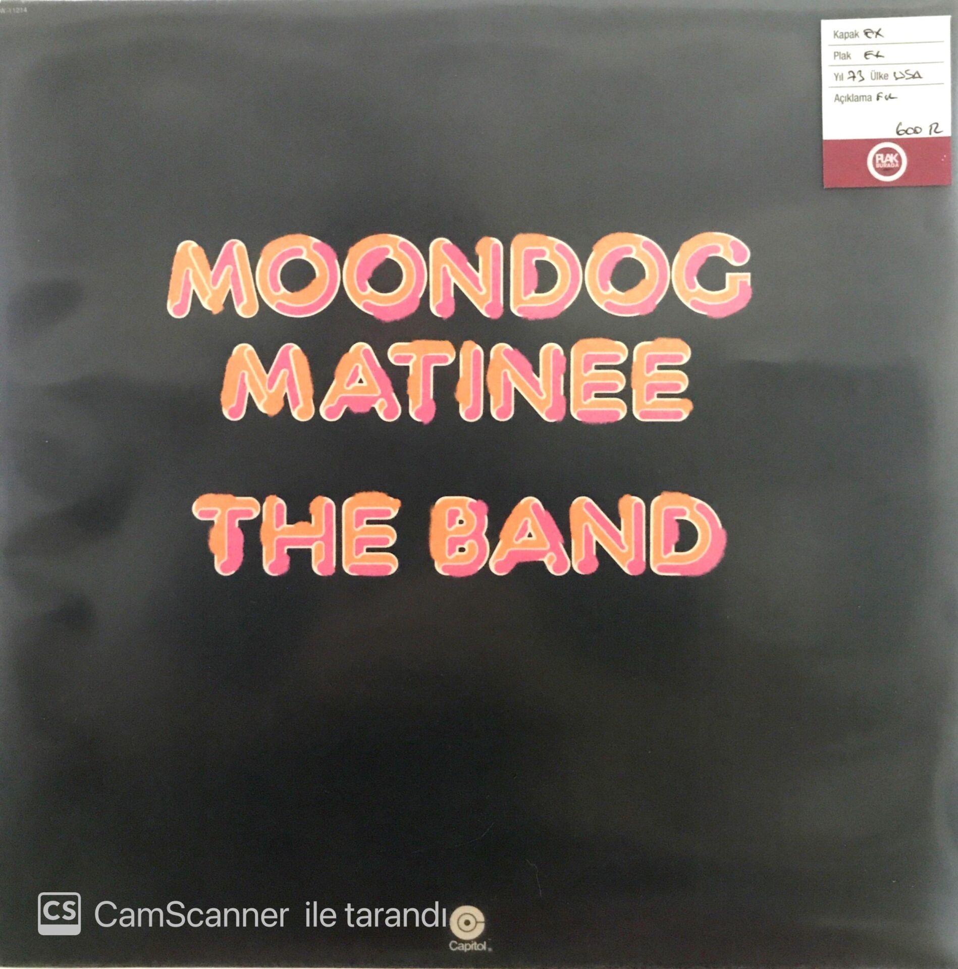 The Band - Moondog Matinee LP